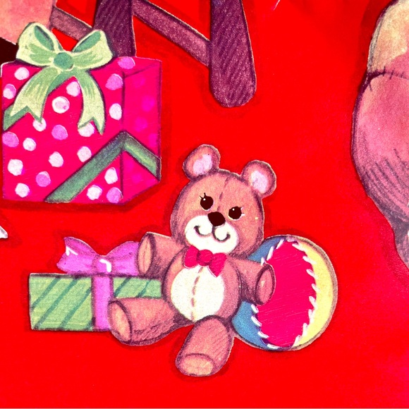 Vintage Christmas Wrapping Paper 70s 80s XMAS Gift Wrap Bags Santa Sacks - Picture 7 of 10